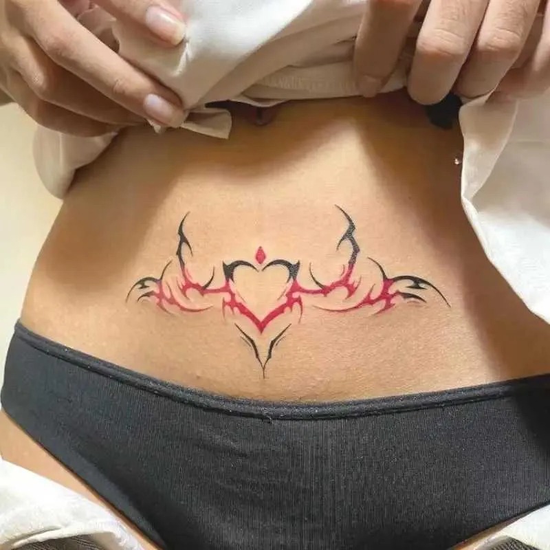 Tribal Heart Succubus Symbol Tattoo Design
