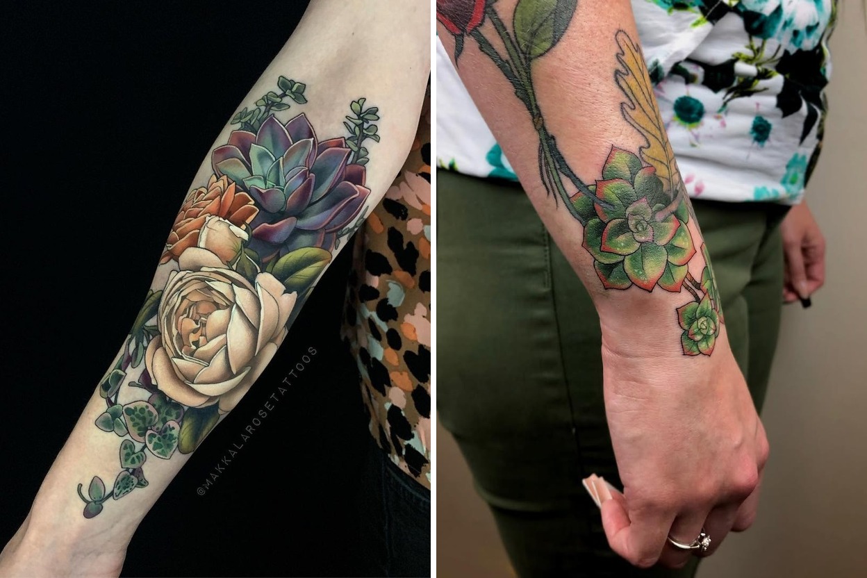 23 Charming Succulent Tattoo Ideas And Botanical Symbols Featured Lookbook Collage
