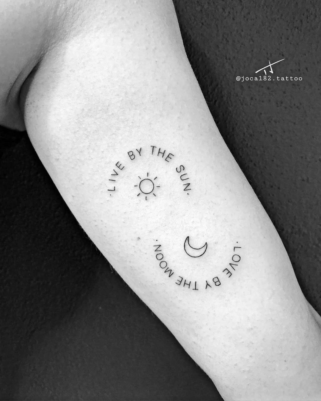 Artistic sun and moon tattoo symbolism Tattoo Design