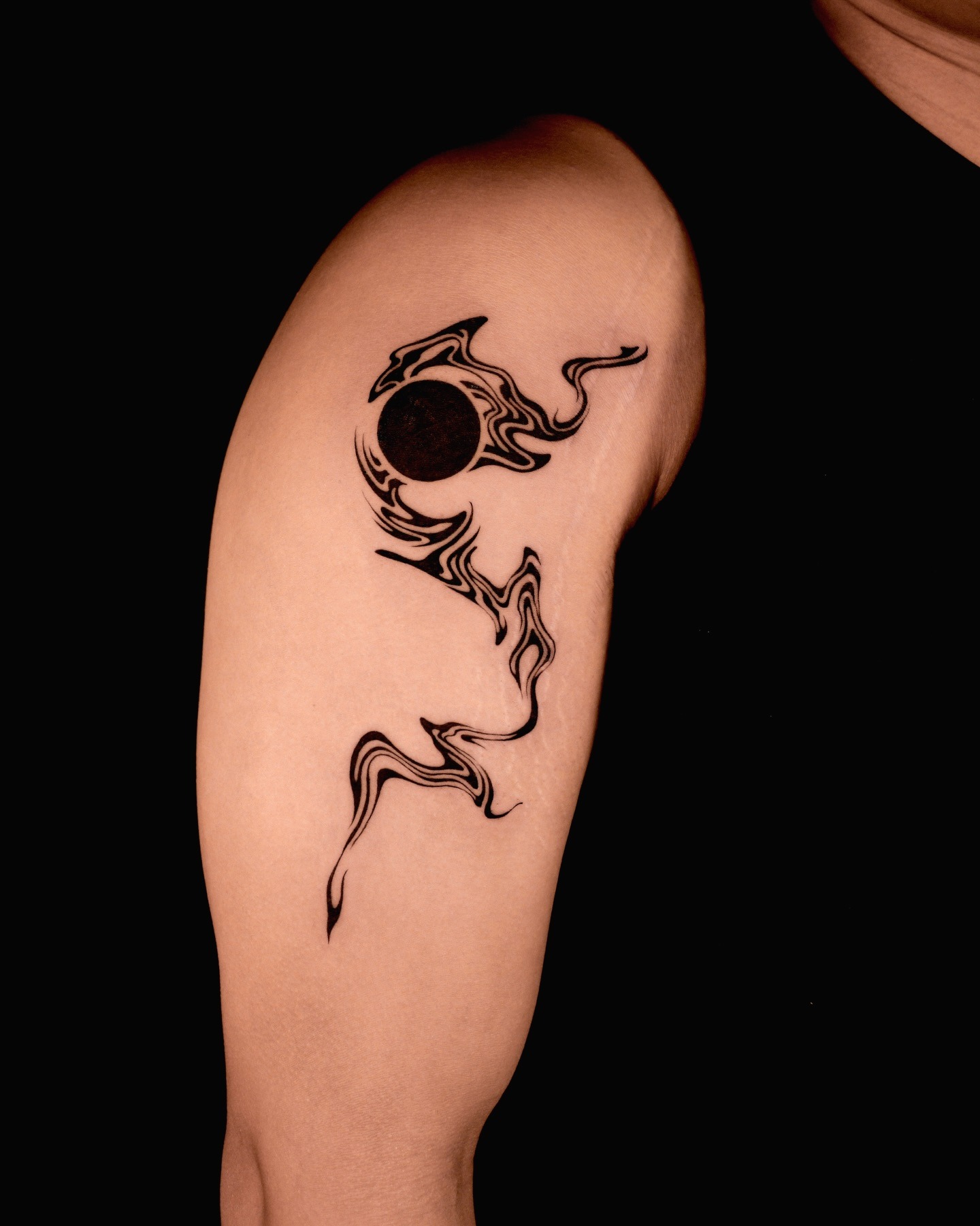 Abstract Black Sun Tattoo Tattoo Design
