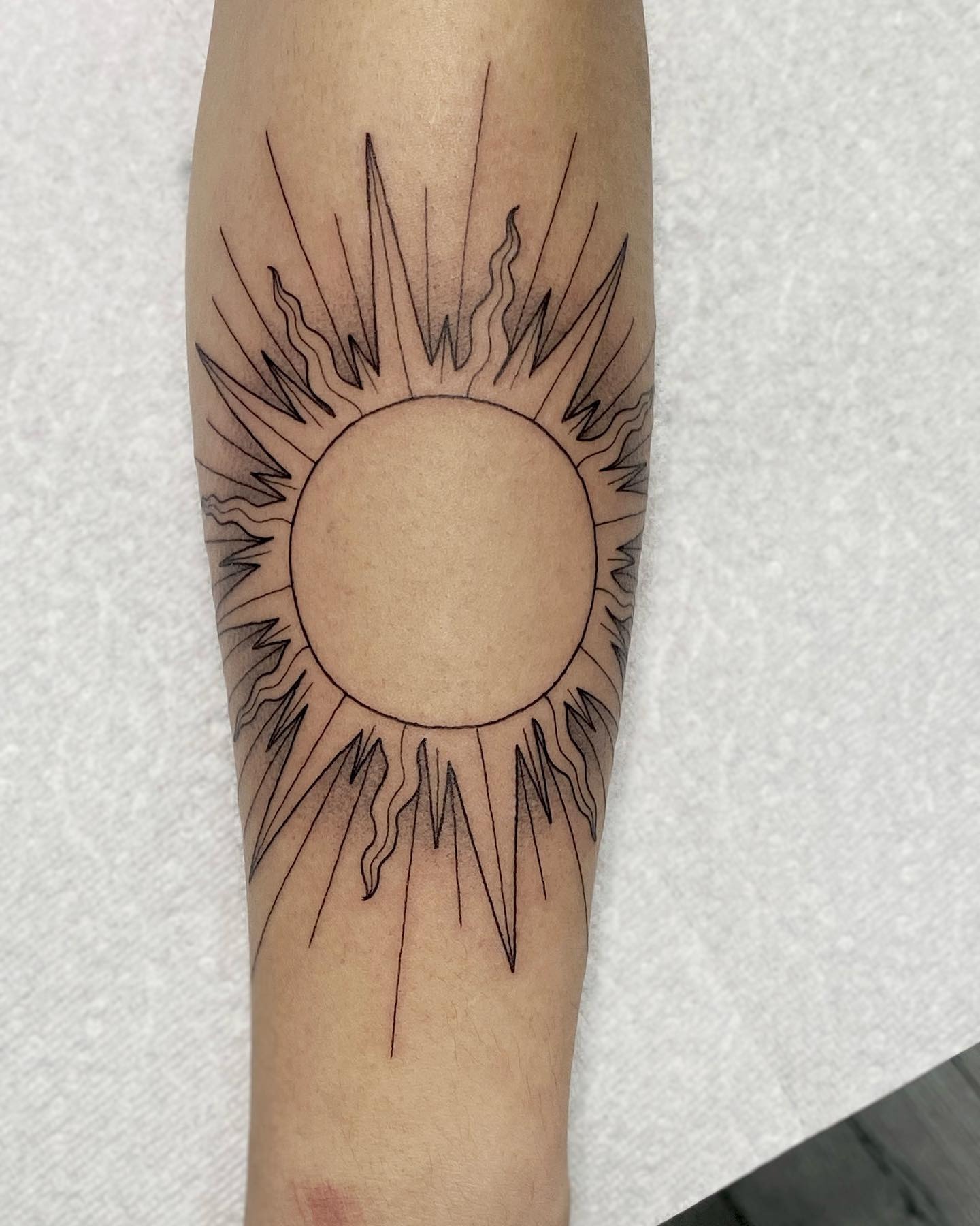 Abstract Sun Rays Tattoo Tattoo Design