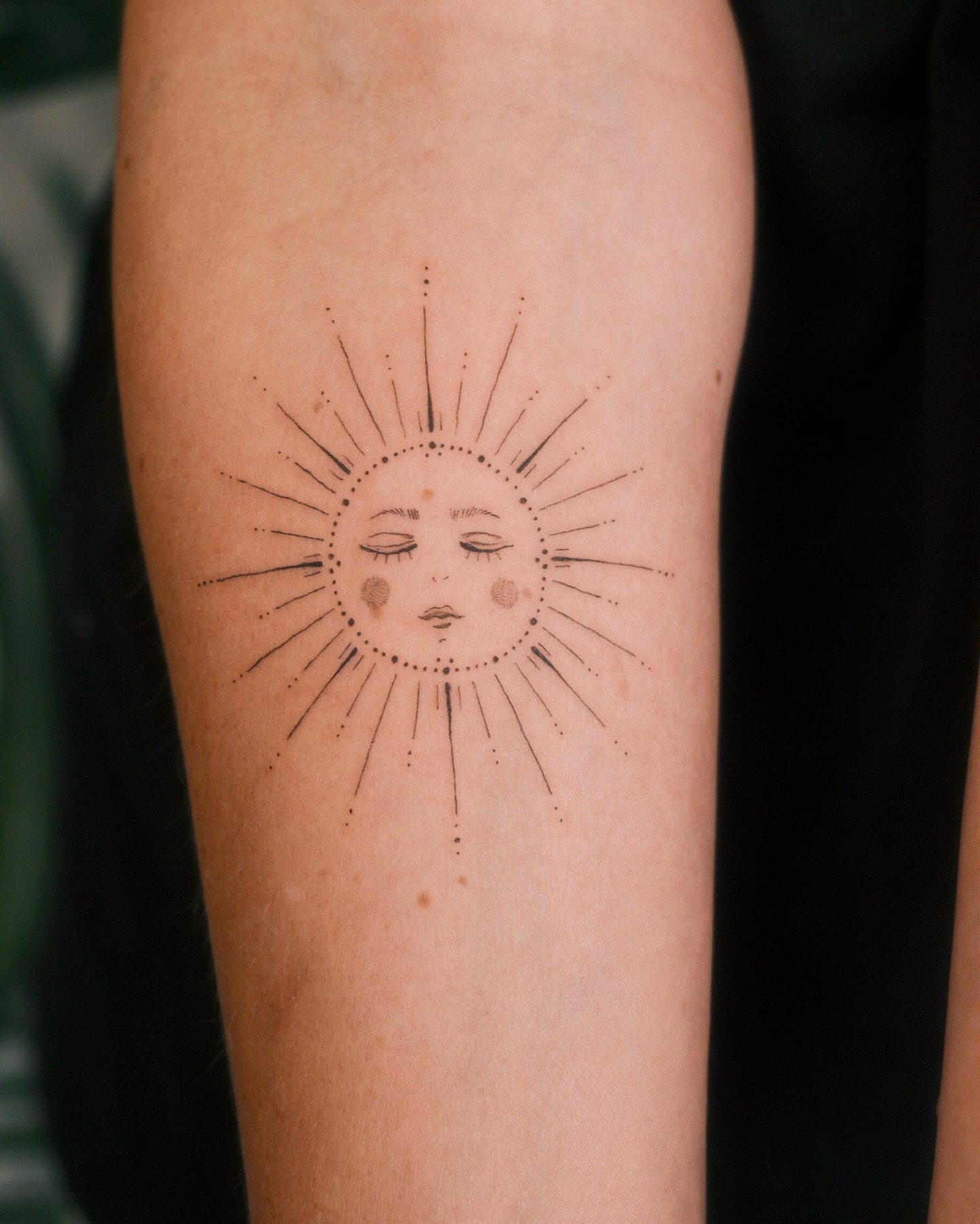 Peaceful Sleeping Sun Tattoo Tattoo Design