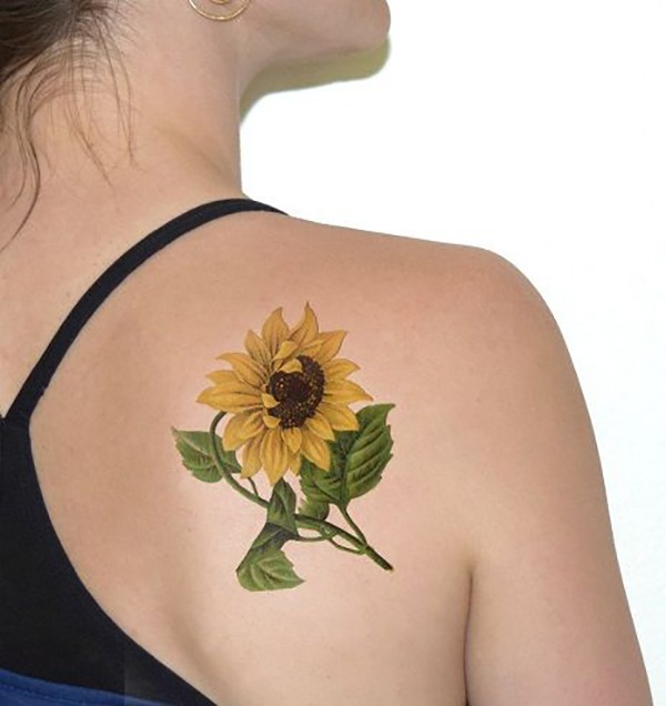 Timeless Beauty Sunflower Tattoo in Full Color Tattoo Design