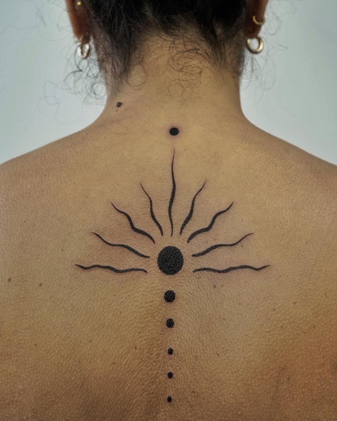 Stunning Sunrise Tattoo on Bare Skin Tattoo Design