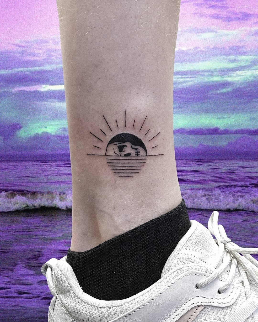 Tranquil Sunrise Inks for Nature Lovers Tattoo Design