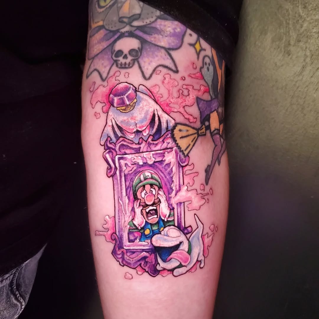Charming Super Mario Running Tattoo Design Tattoo Design
