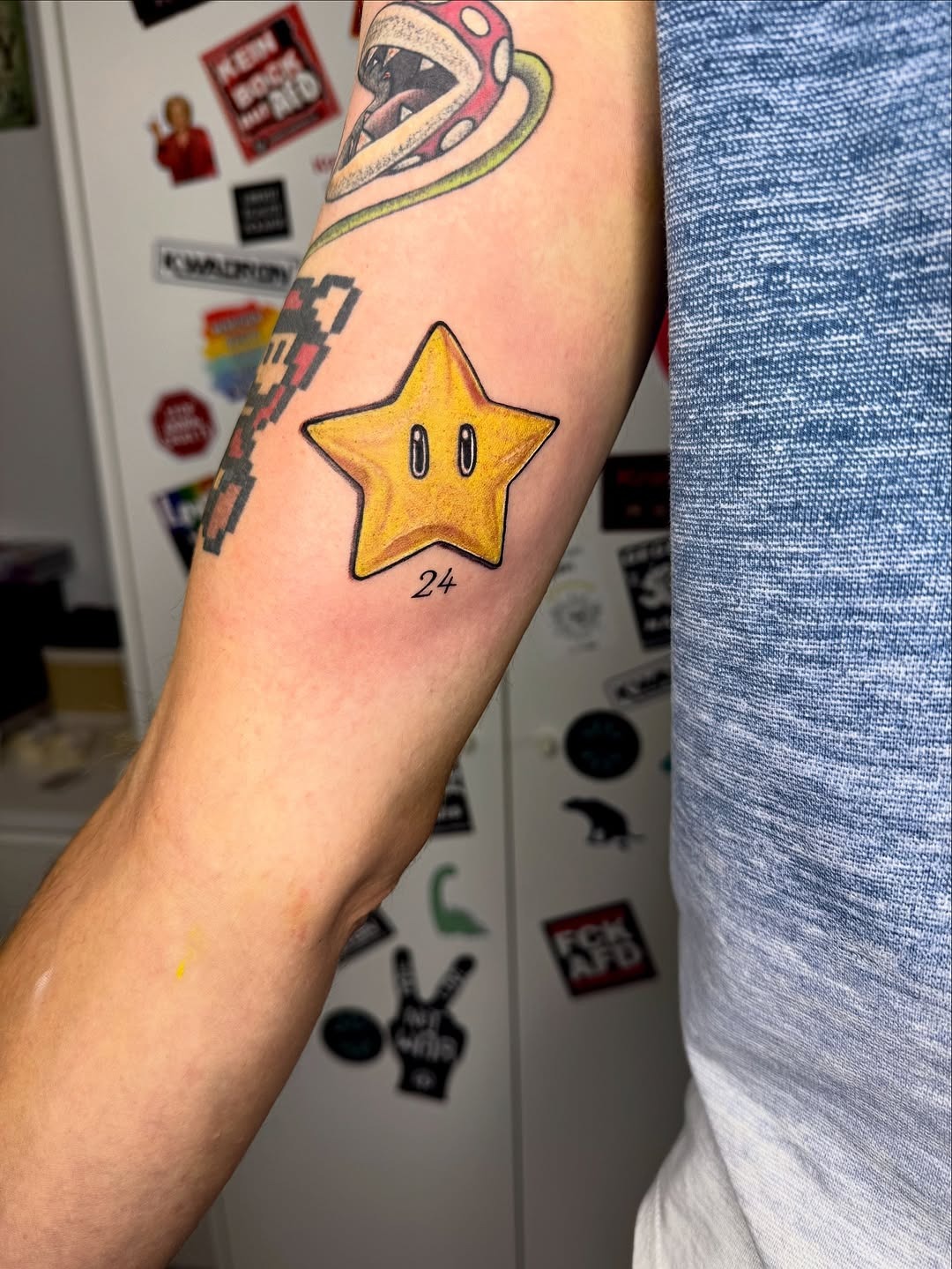 Unique Mario-Inspired Skull Mushroom Tattoo Tattoo Design