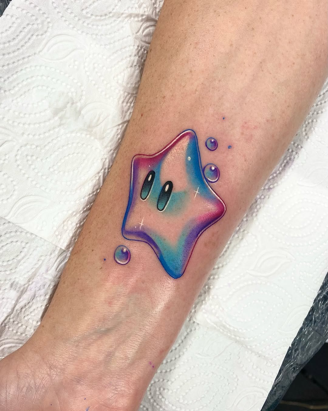 Vibrant Mario Mushroom Tattoos on Display Tattoo Design