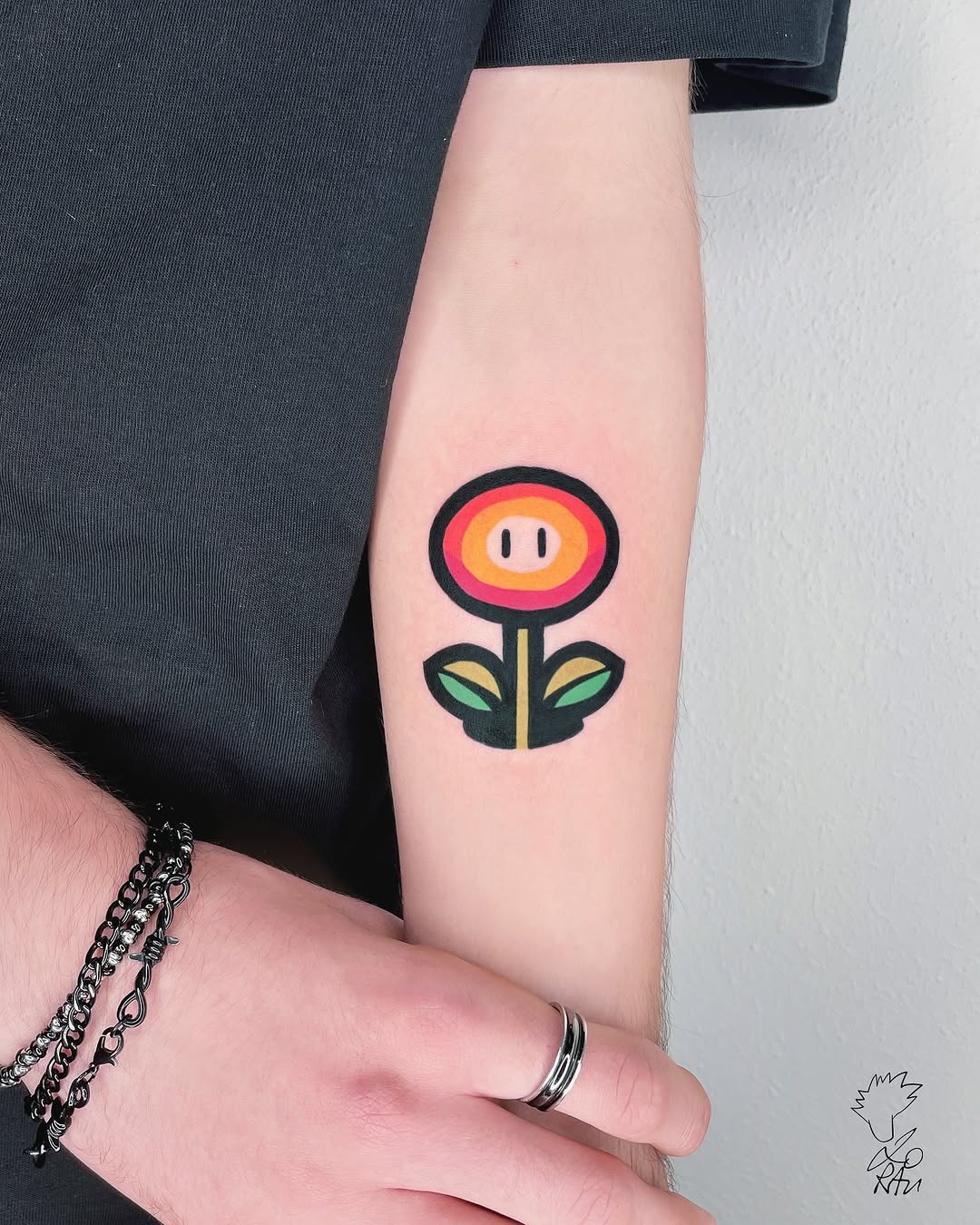 Vibrant Super Mario Flower Tattoo Design Tattoo Design