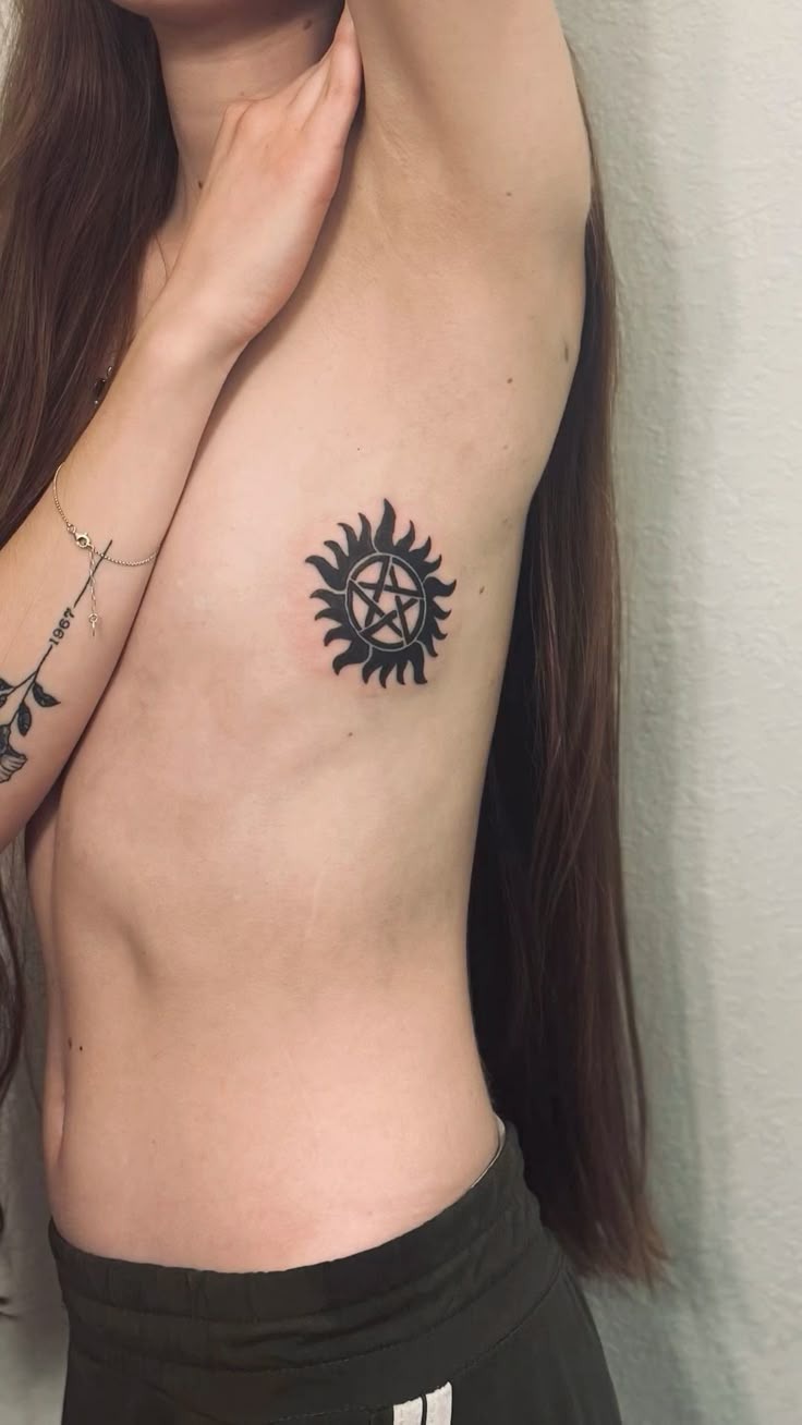 Symbol With Road Quote Tattoo Design