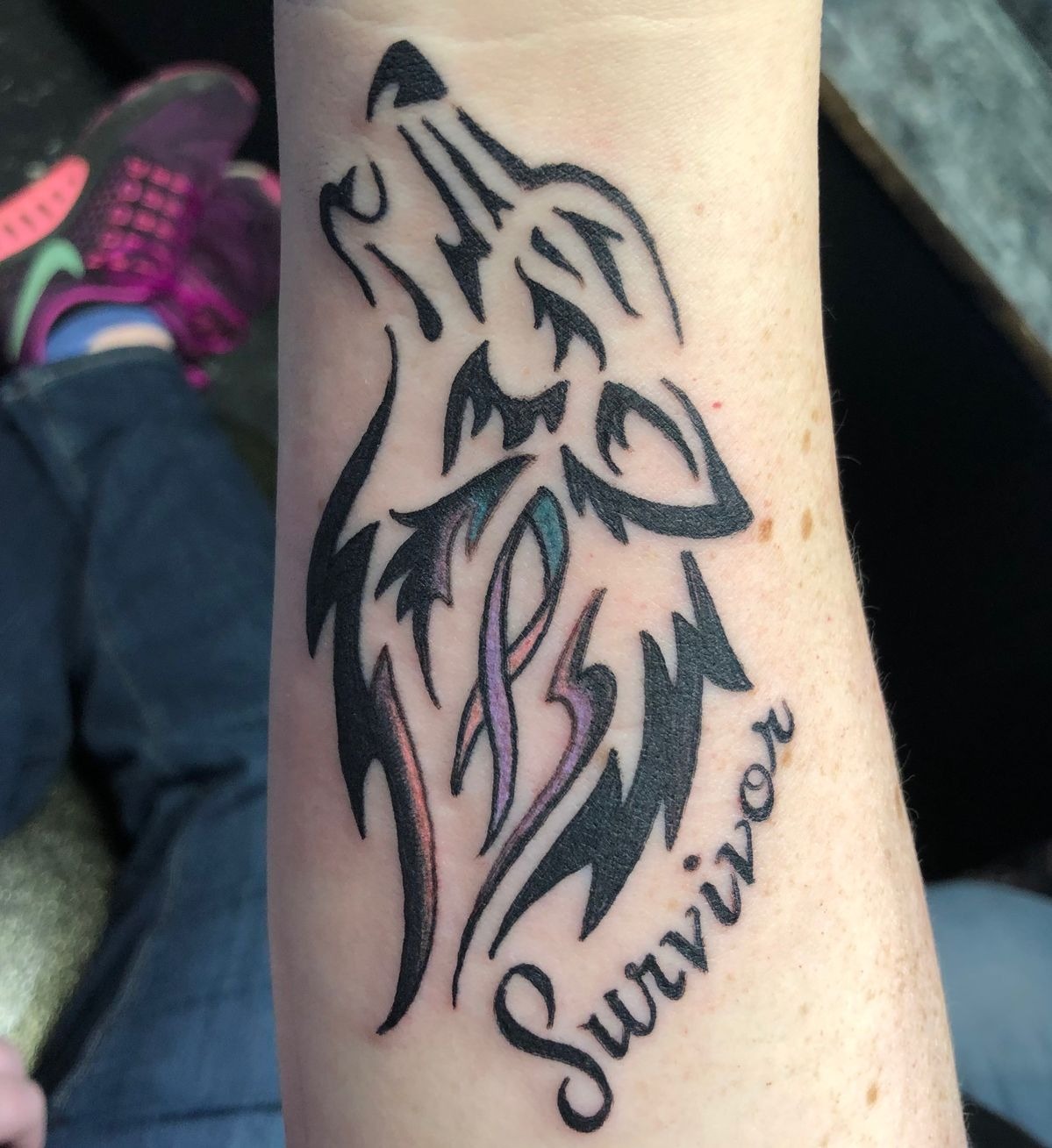 Stroke Survivor Brain and Flowers Tattoo Tattoo Design