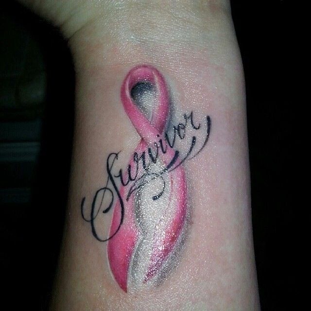 Tiny Wrist Survivor Ribbon Tattoo Tattoo Design