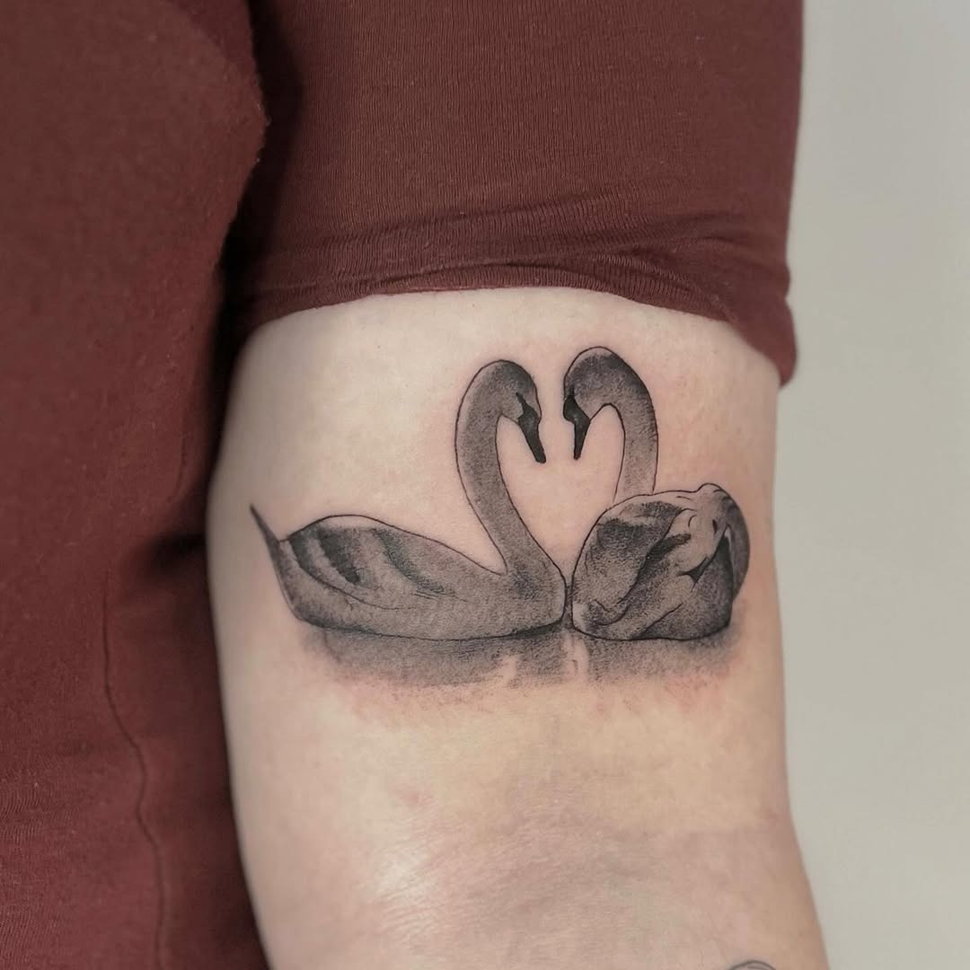Symbol of love in swan tattoos Tattoo Design