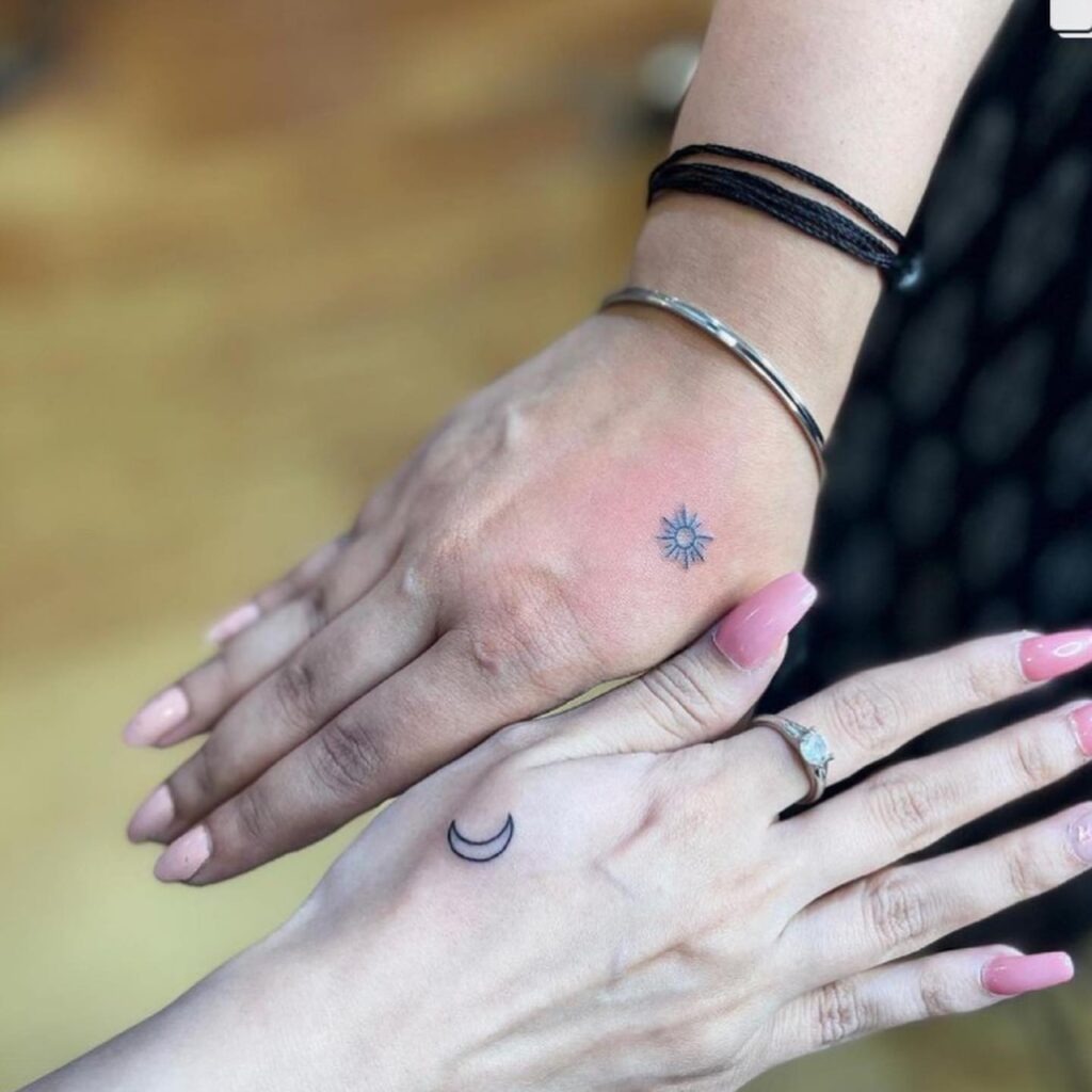 Matching Sun and Moon Tattoo Ideas Tattoo Design