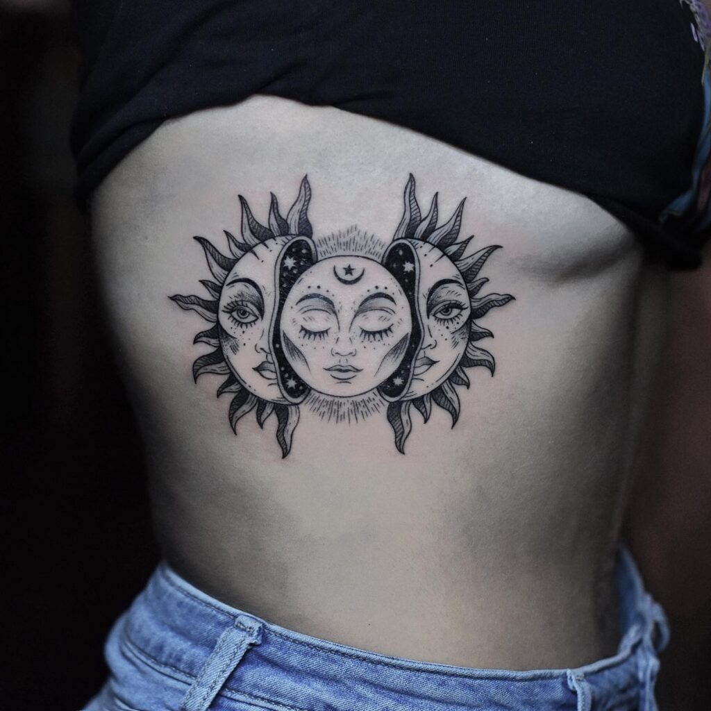 Meaningful Sun and Moon Tattoo Ideas Tattoo Design