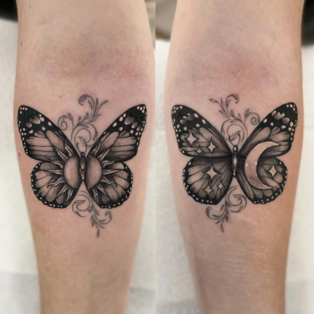 Sun and Moon Balance Tattoo Tattoo Design