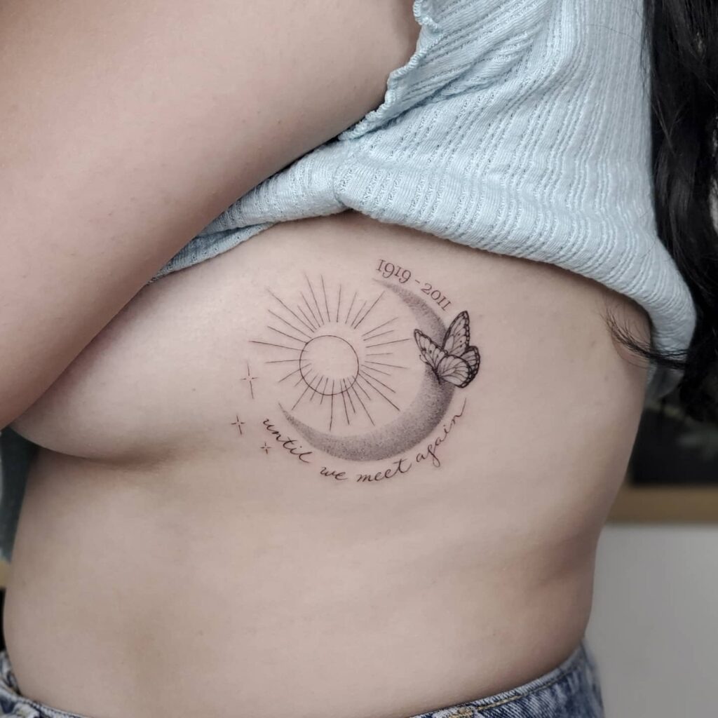 Sun and Moon Hourglass Tattoo Tattoo Design