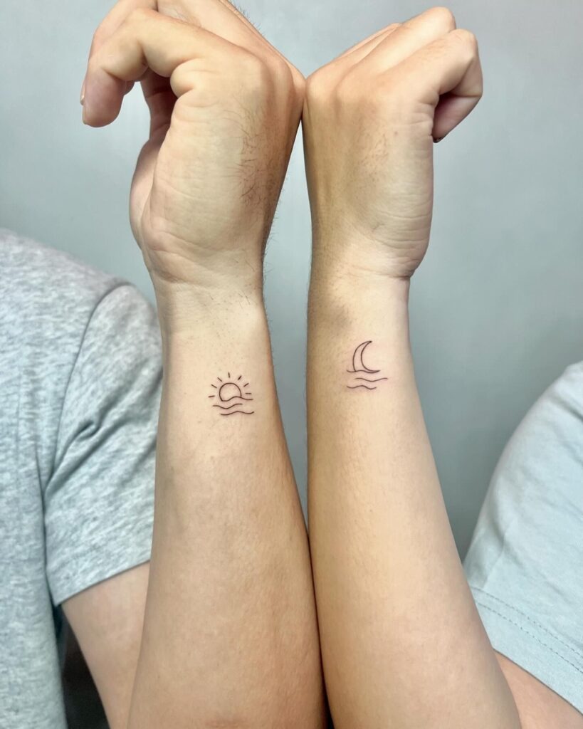Sun and Moon Sister Tattoos Tattoo Design