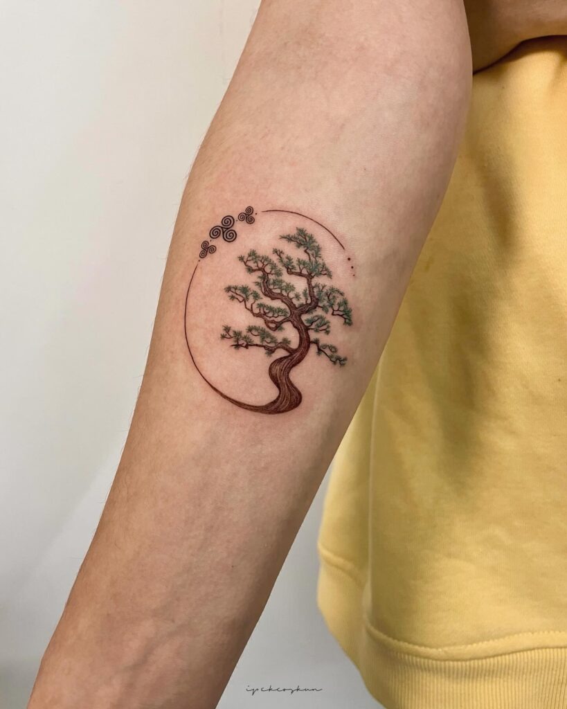 Bonsai Tree of Rebirth Tattoo Tattoo Design