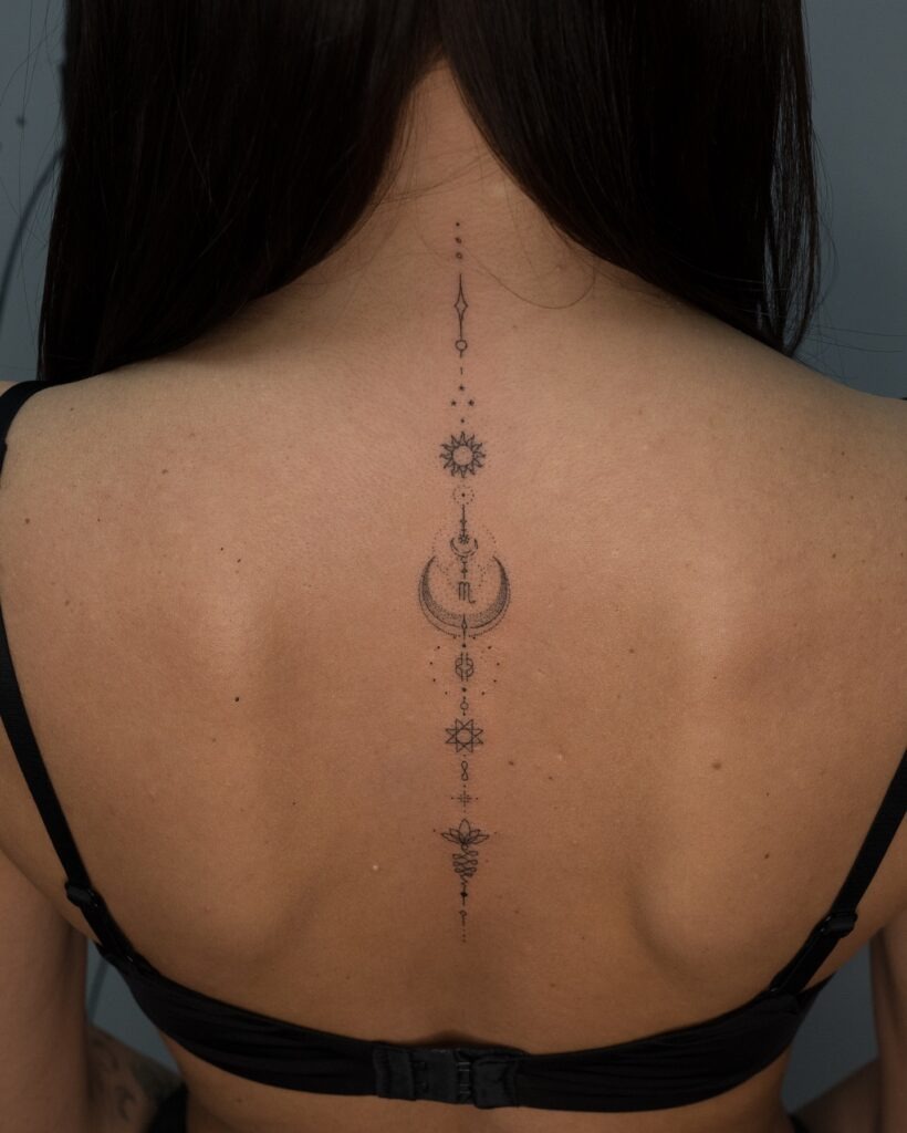 Celestial Spine Alignment Tattoo Tattoo Design