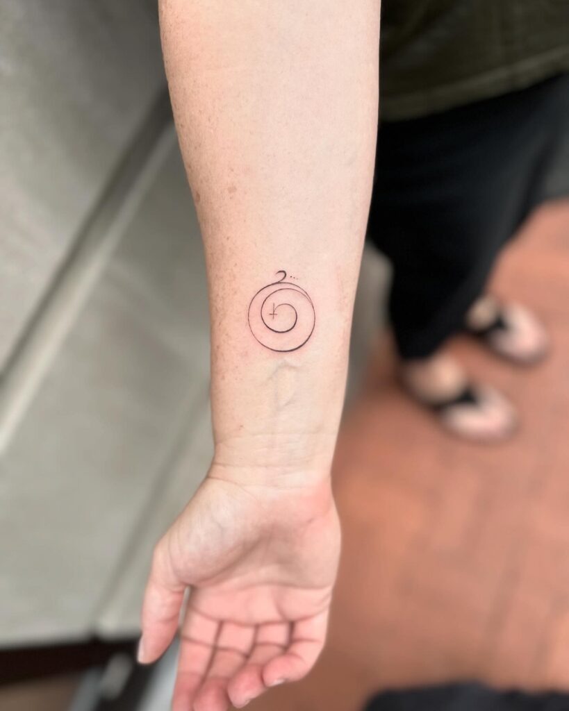 Custom Music Symbol Tattoo on Forearm Tattoo Design