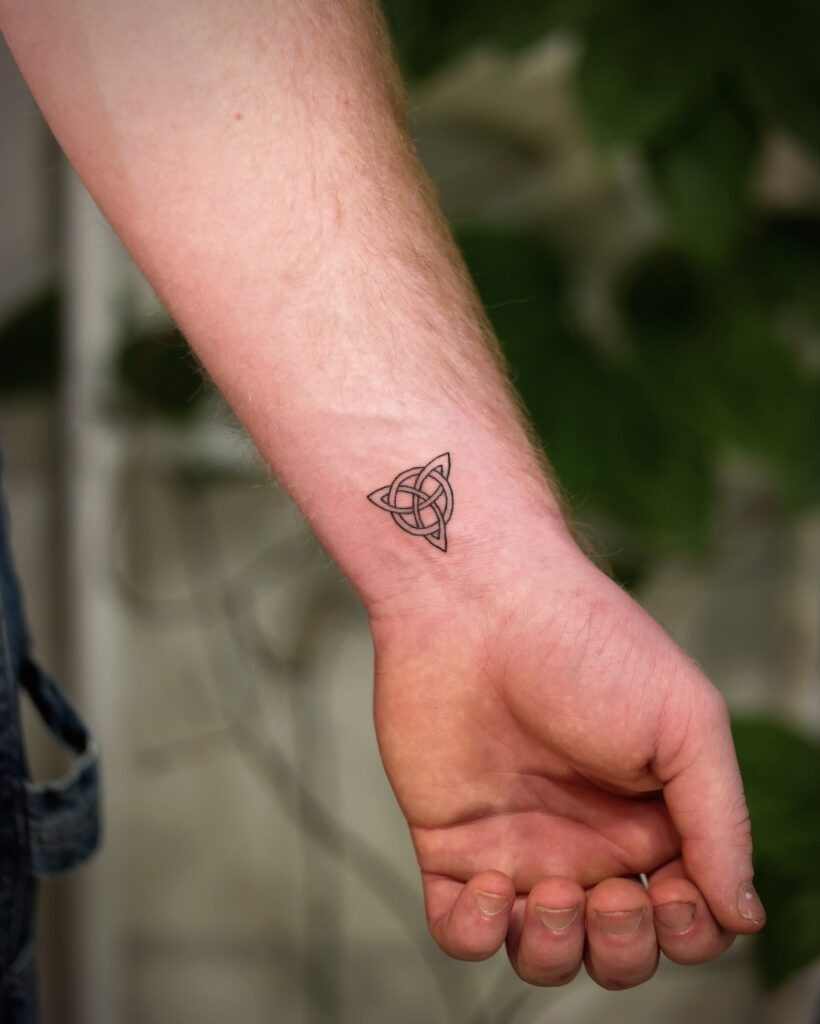 Minimalist Triquetra Wrist Tattoo Tattoo Design