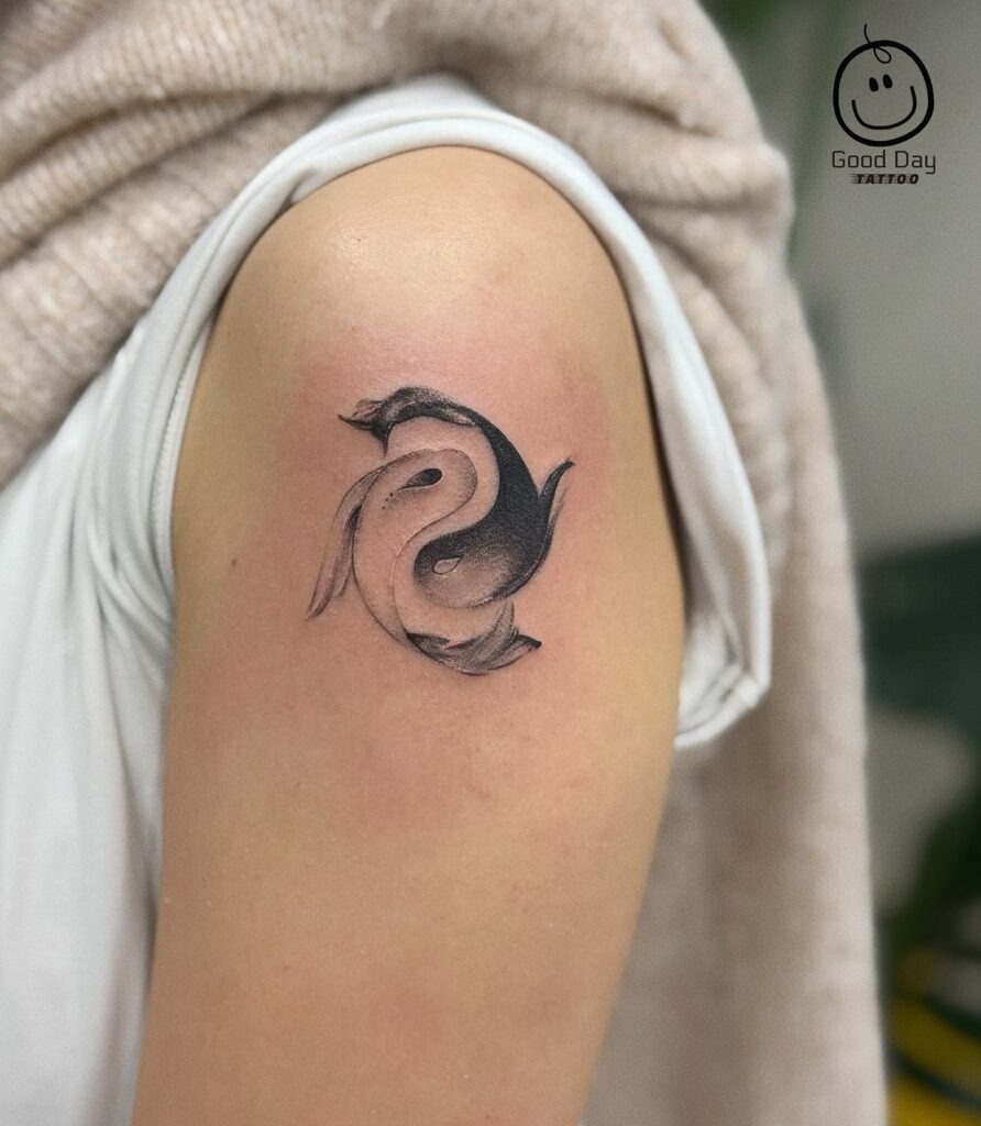 Yin-Yang Koi Fish Tattoo Tattoo Design