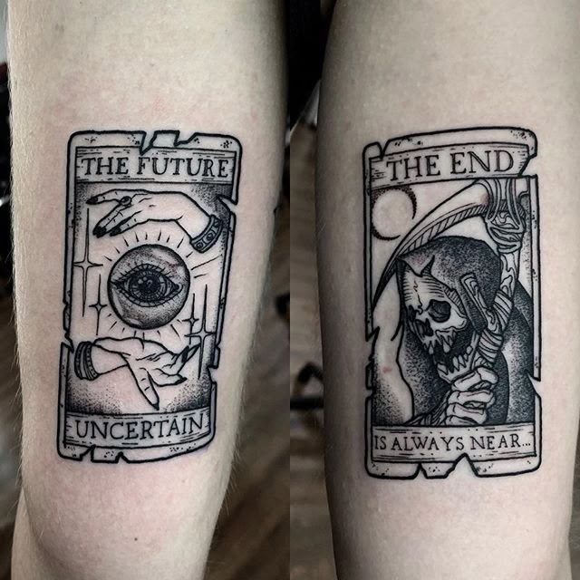 Tarot Diptych: The Future & The End Tattoo Design