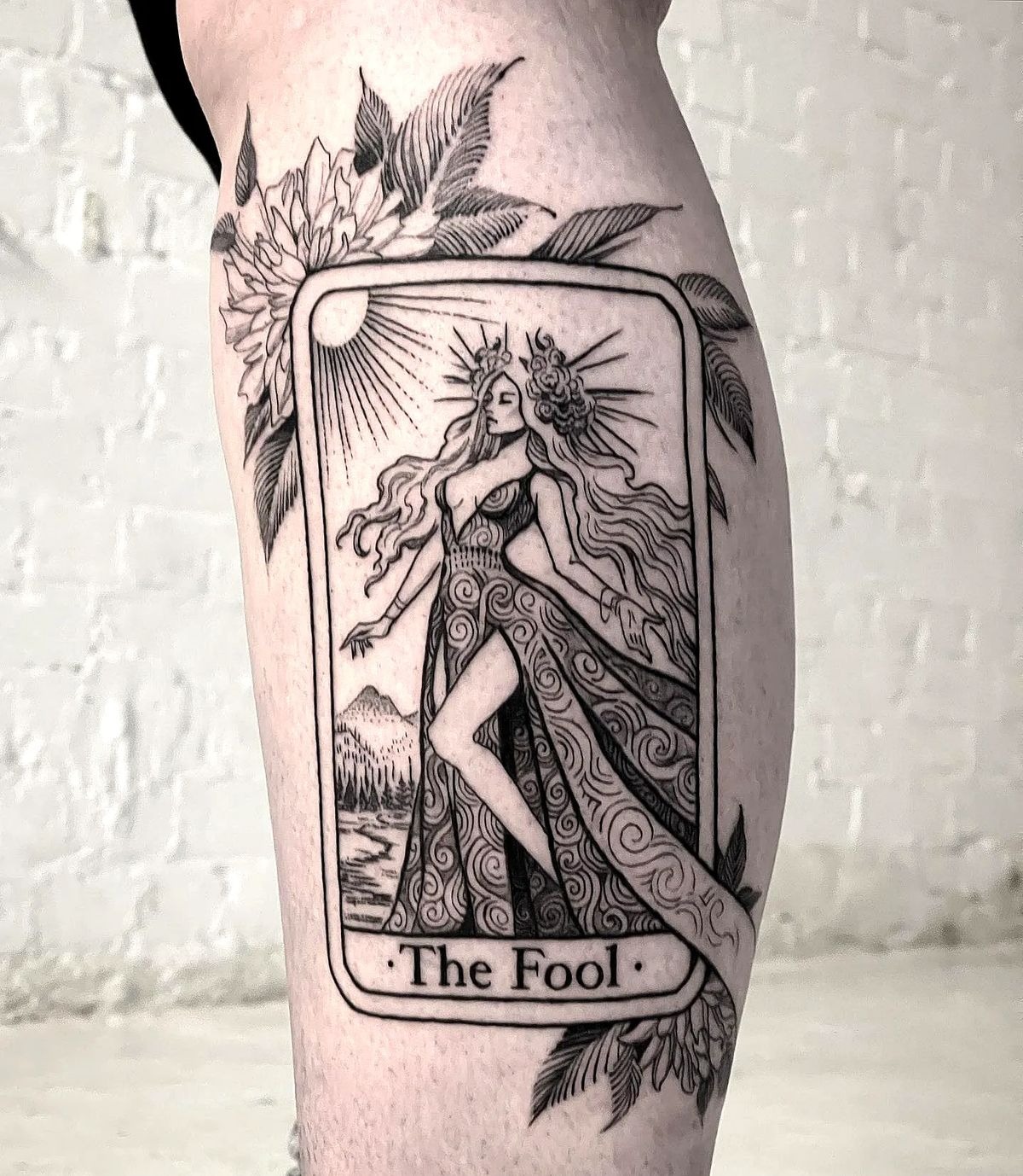 The Fool as Sunlit Muse Tattoo Design