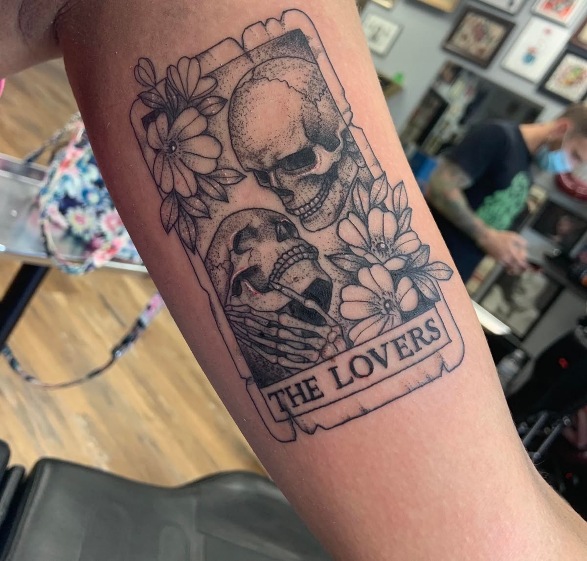 The Lovers as Eternal Skulls Tattoo Design