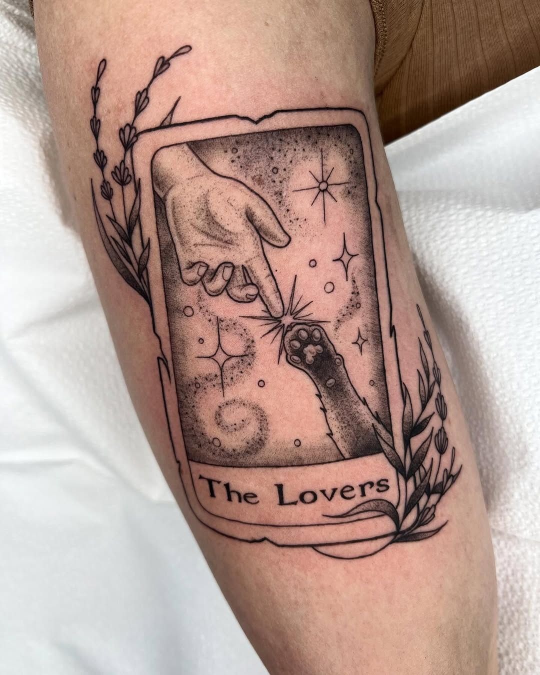 The Lovers - Hand & Paw Spark Tattoo Design