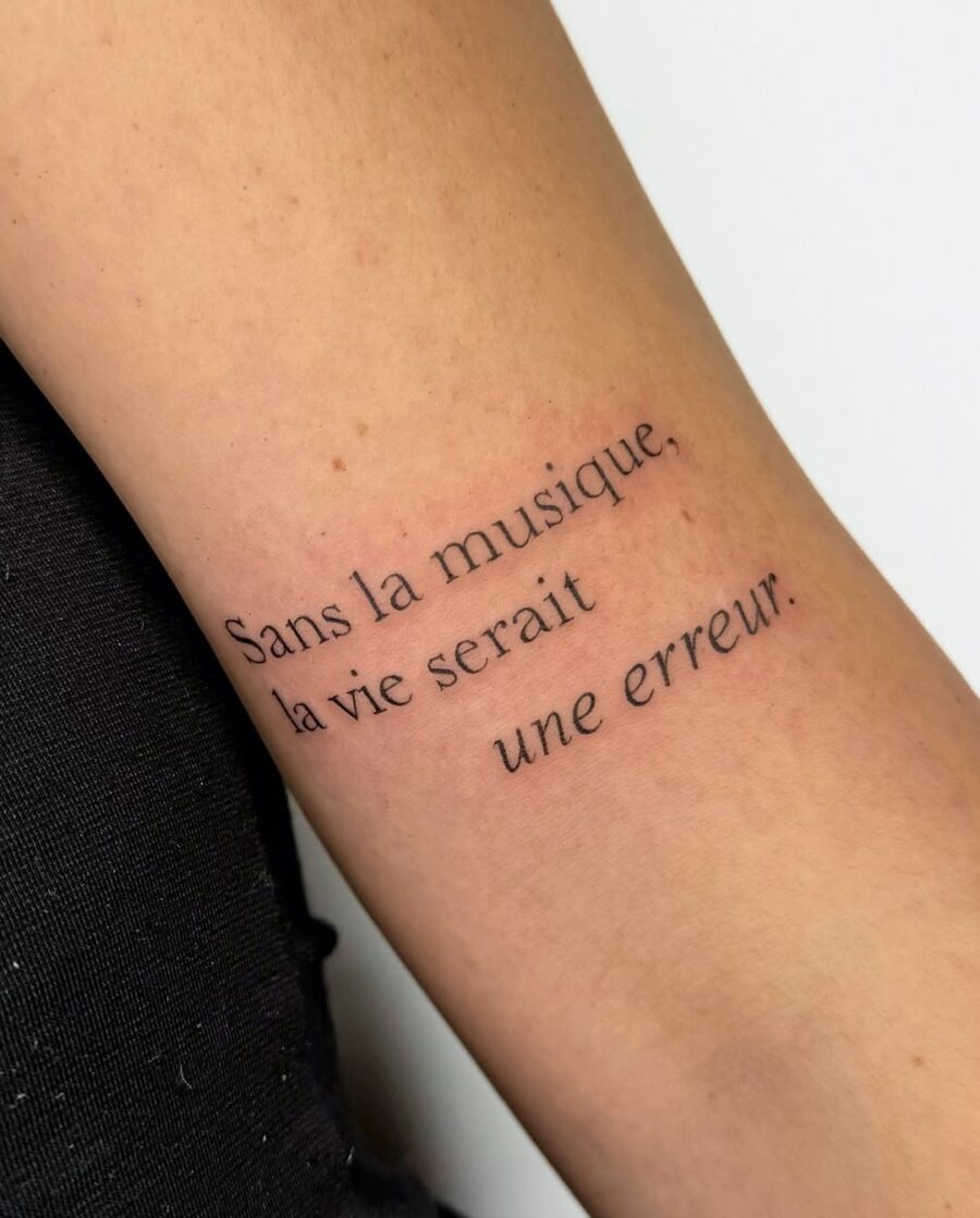 Elegant font for a meaningful quote tattoo Tattoo Design