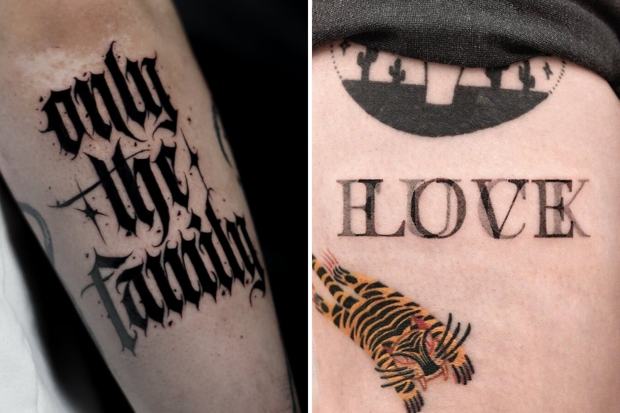 Tattoo Font Ideas For Creative Script and Meaningful Body Art Featured Lookbook Collage