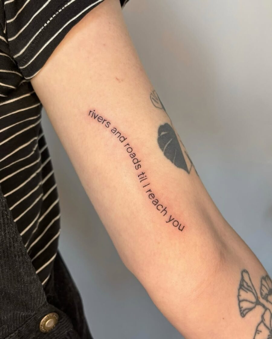 Minimalistic script tattoo with emotional message Tattoo Design