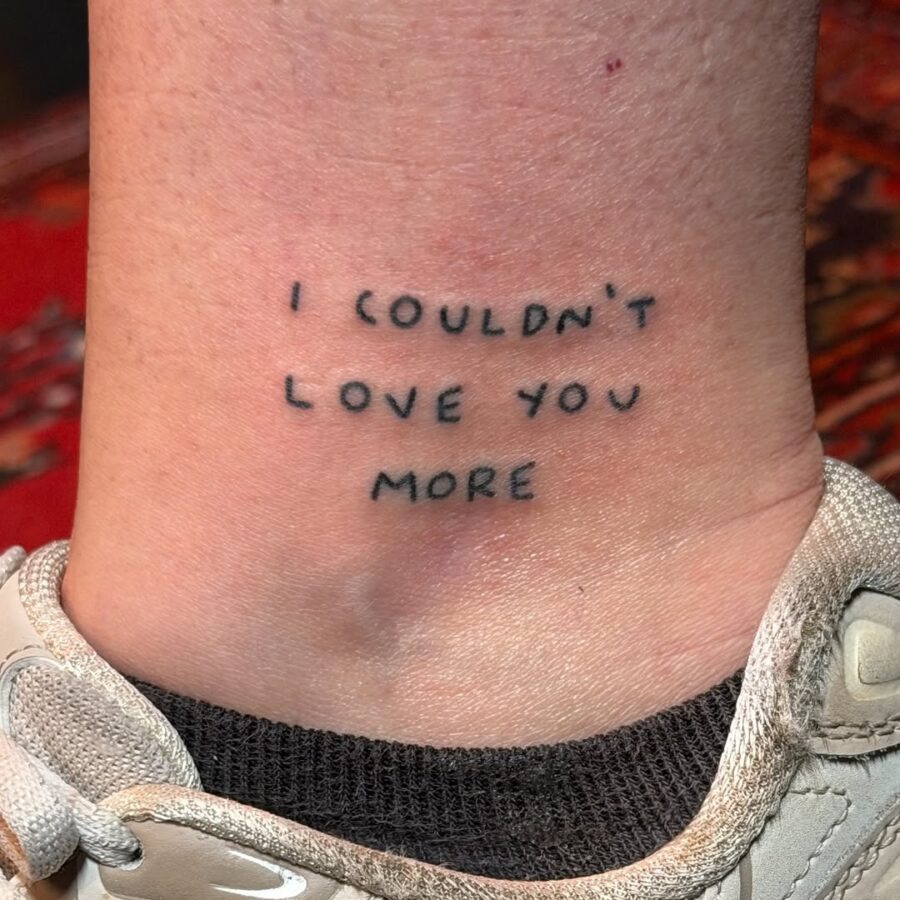 Simple ankle tattoo expressing deep love Tattoo Design