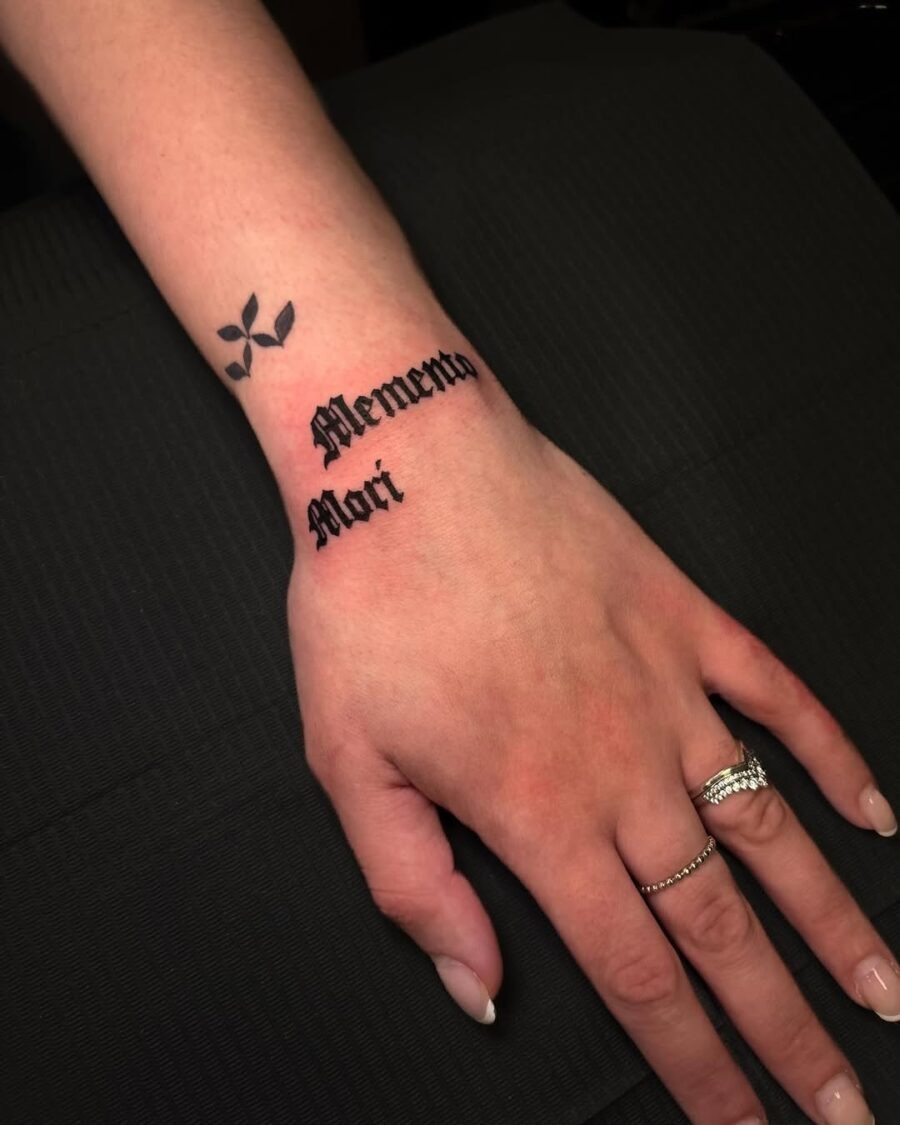Thoughtful tattoo combining words and nature elements Tattoo Design