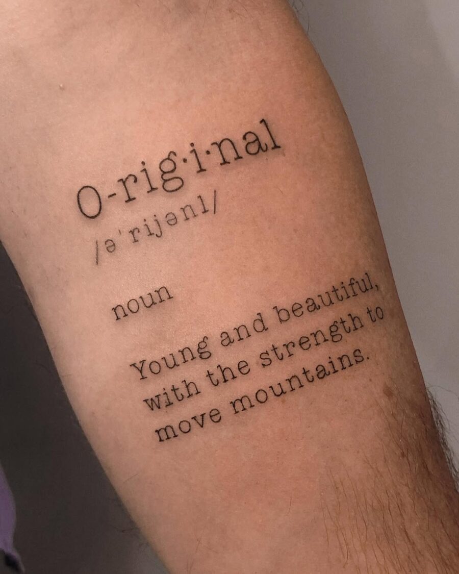 Unique tattoo showcasing the meaning of original Tattoo Design