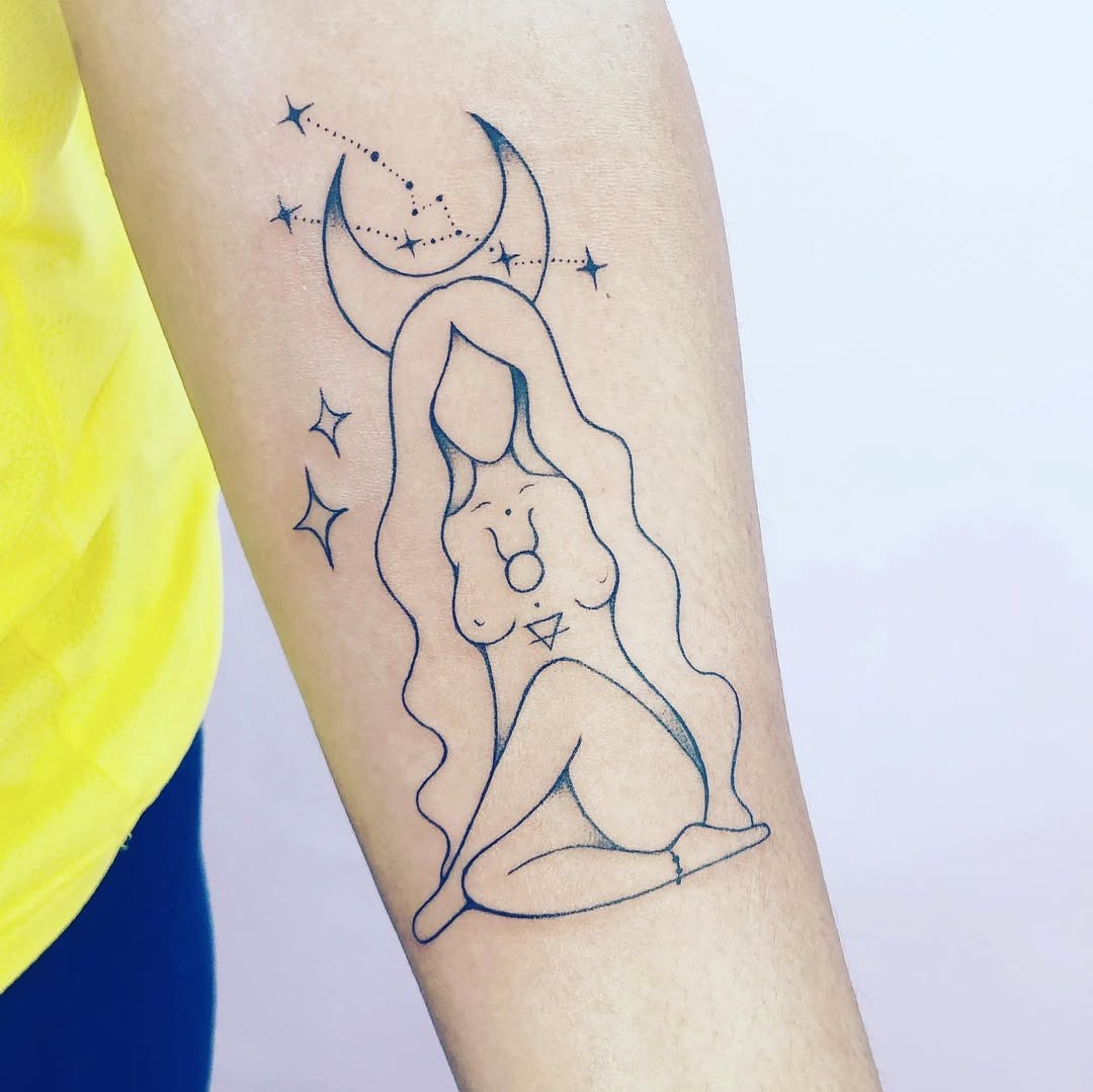 Stylish Taurus Tattoo Design Tattoo Design
