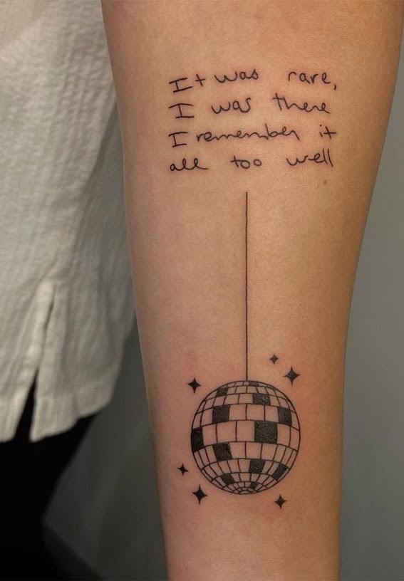 All Too Well Mirrorball Tattoo Tattoo Design