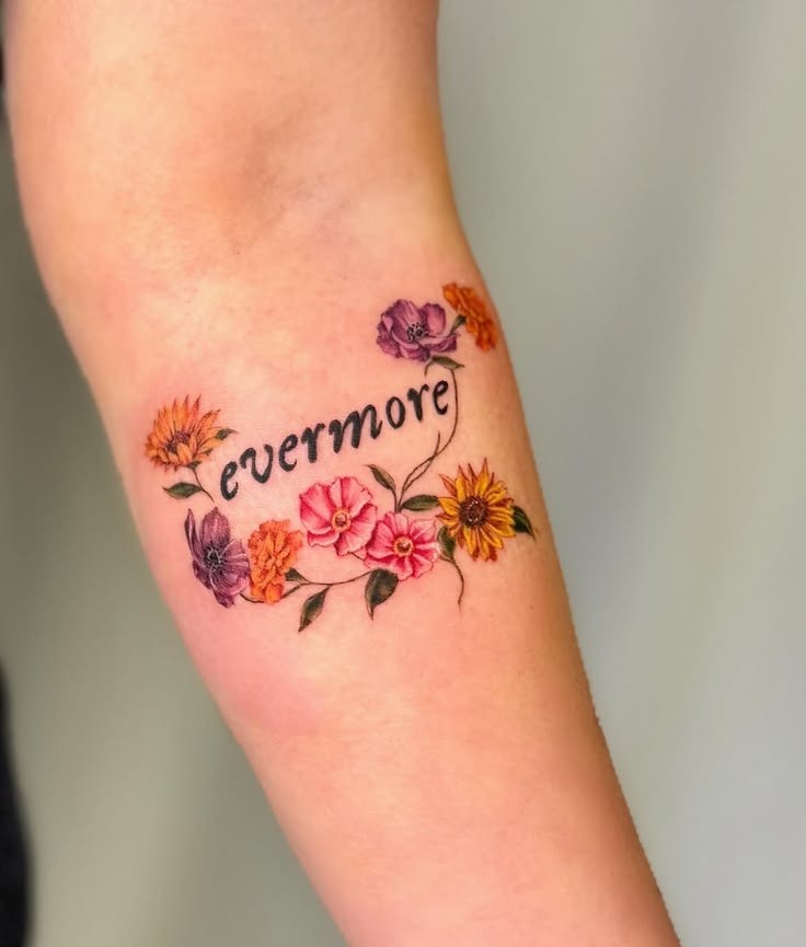 Floral Evermore Tattoo Tattoo Design
