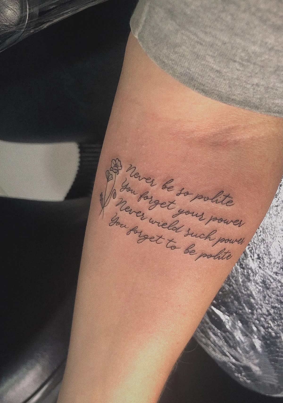 Marjorie Polite and Power Tattoo Tattoo Design