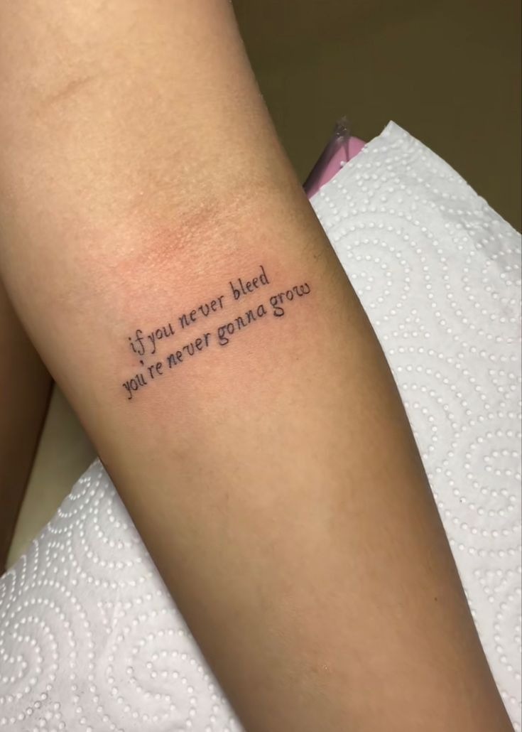 Never Gonna Grow Lyric Tattoo Tattoo Design