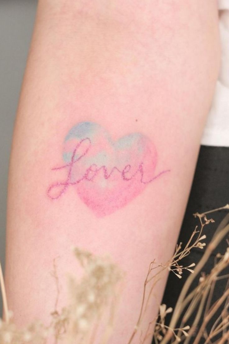 Pastel Lover Heart Tattoo Tattoo Design