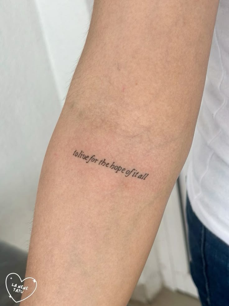 Tiny Hope of It All Tattoo Tattoo Design