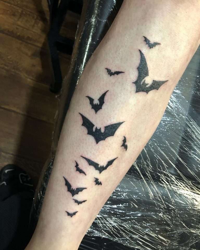 Flying Bats Temporary Tattoo Tattoo Design