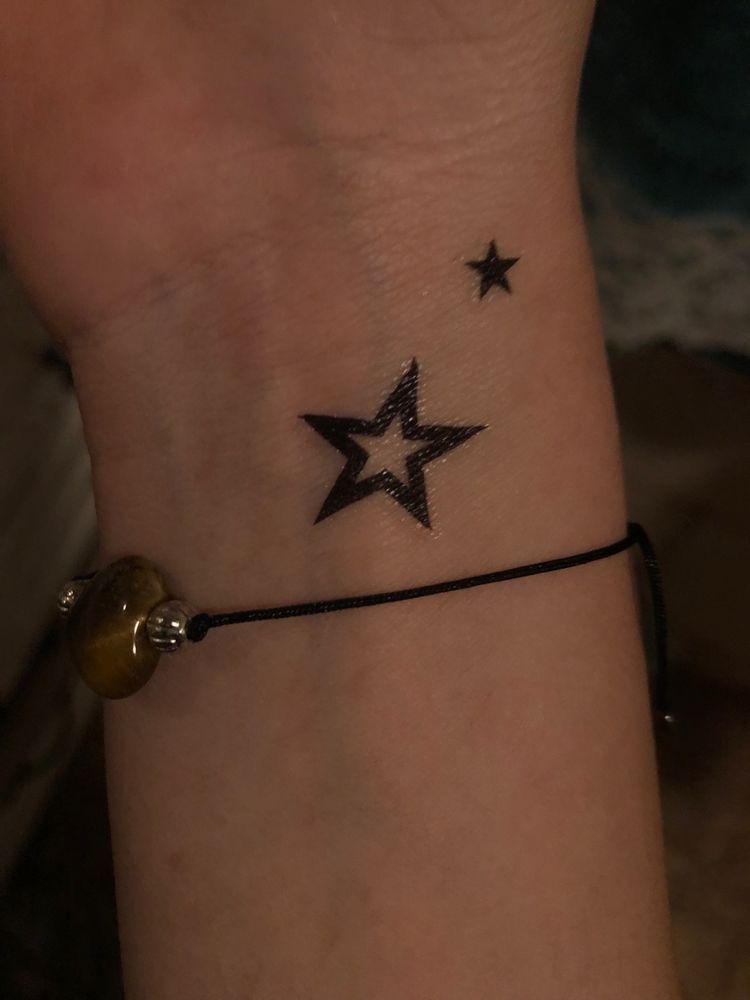 Tiny Black Star Temporary Tattoos Tattoo Design