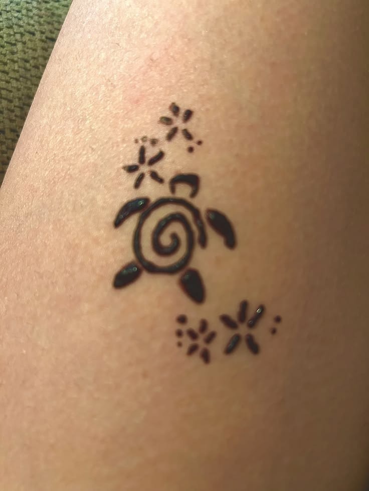 Tribal Sea Turtle Temporary Tattoo Tattoo Design