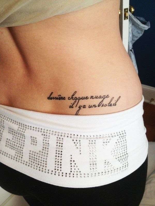 Inspirational Quote in Script Tattoo Design