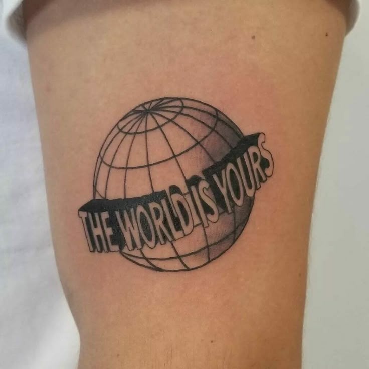 Globe Banner Design Tattoo Tattoo Design