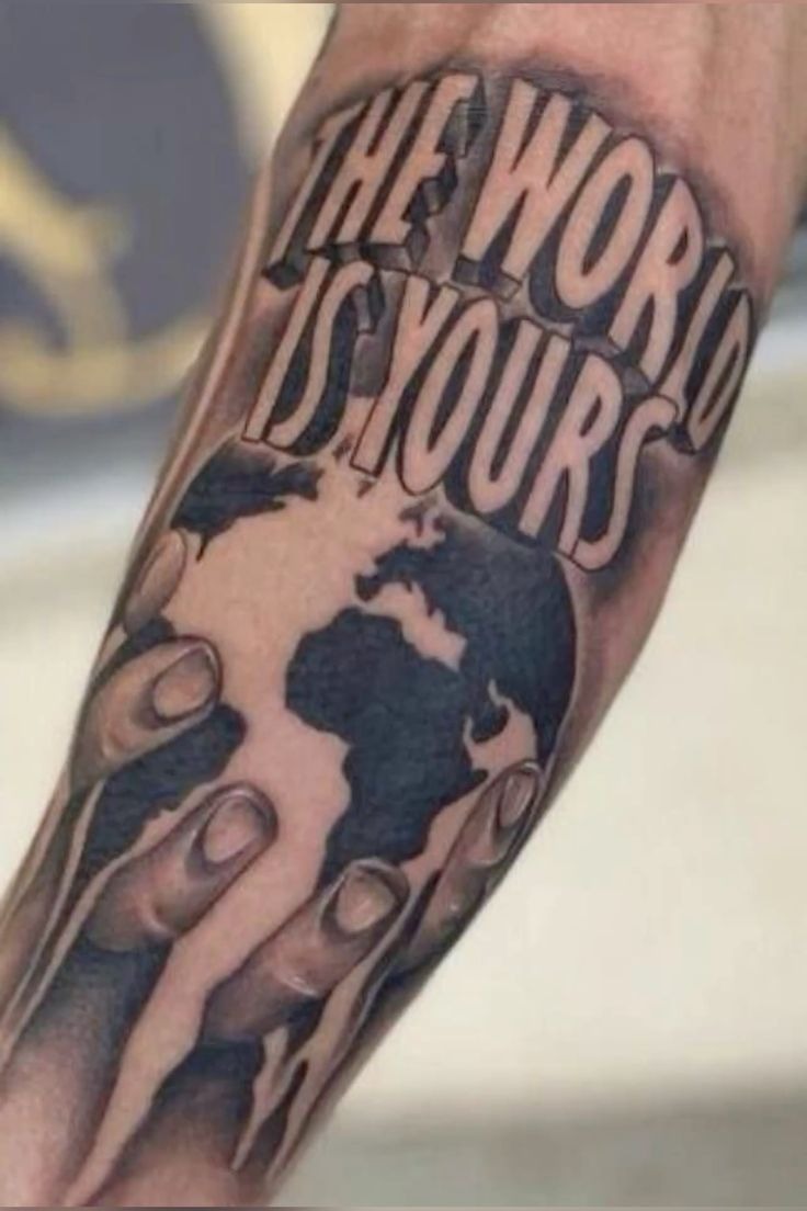 Hands Holding the Earth Tattoo Design